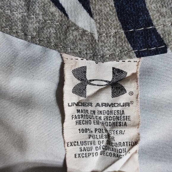 Under Armour board shorts men's sz 30 grey colour wave pattern summer swim wear - Picture 6 of 12